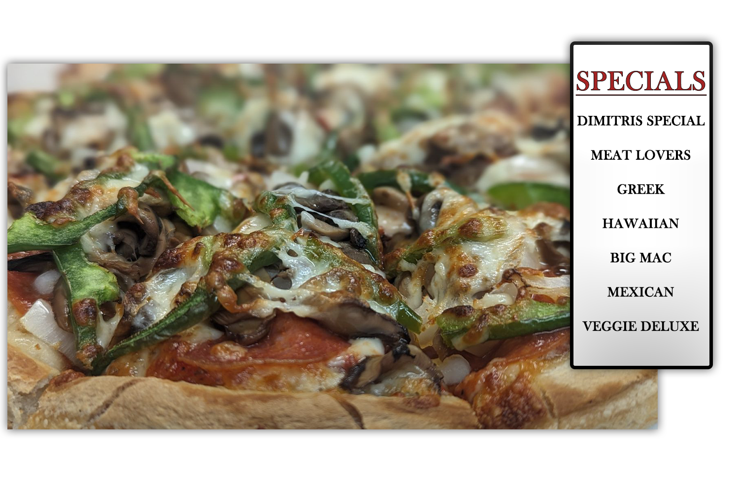 Main page pizza and specials